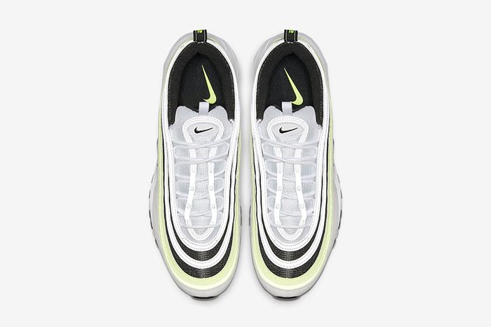 Nike Air Max 97 White Black Volt Reflective Release Date Top Down