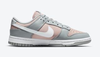 nike dunk low grey and pink