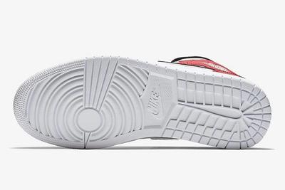 Air Jordan 1 White Black Red 554724 116 Sole Shot