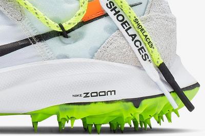 Off White Nike Zoom Terra Kiger 5 White Cd8179 100 Close Up Heel Shot