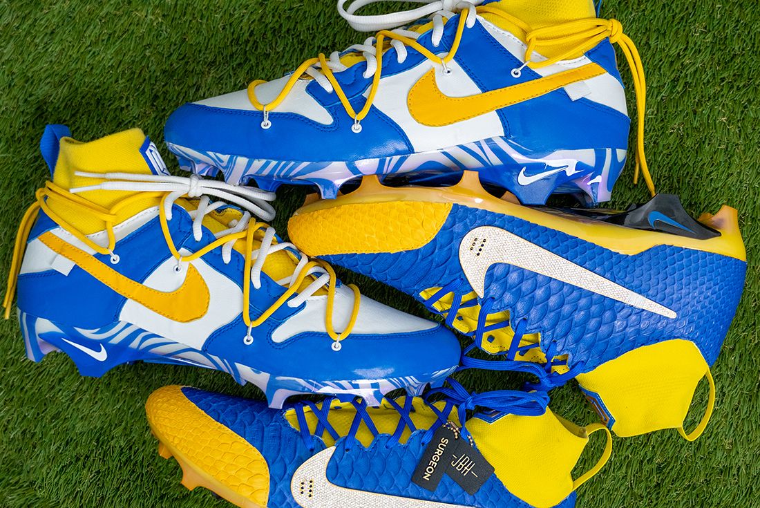 Super Bowl 2022: Rams' Odell Beckham Jr. flashes 'the most expensive cleat  ever' in pregame before going down with knee injury 