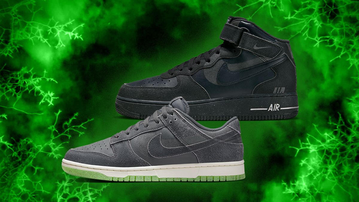 Nike Air Force 1 Low Halloween Mens Lifestyle Shoes Black Green FQ8822-084  – Shoe Palace