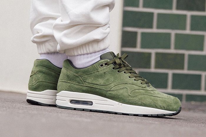 Nike Cover the Air Max 1 in Premium Olive Suede - Sneaker Freaker