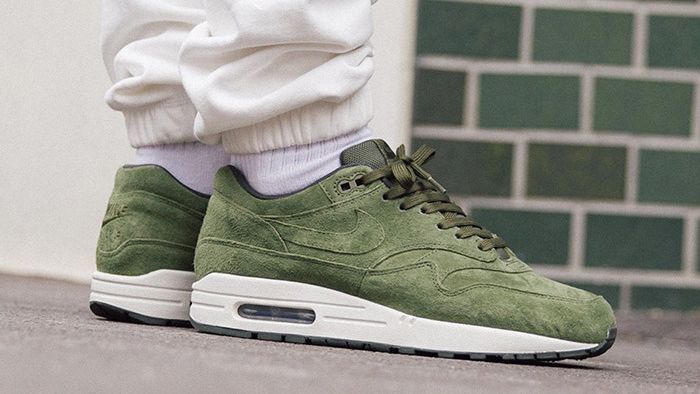 Nike Cover the Air Max 1 in Premium Olive Suede - Freaker