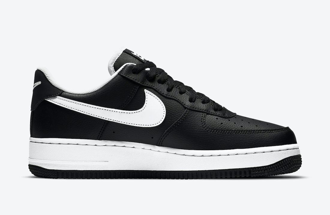 white air force ones black swoosh