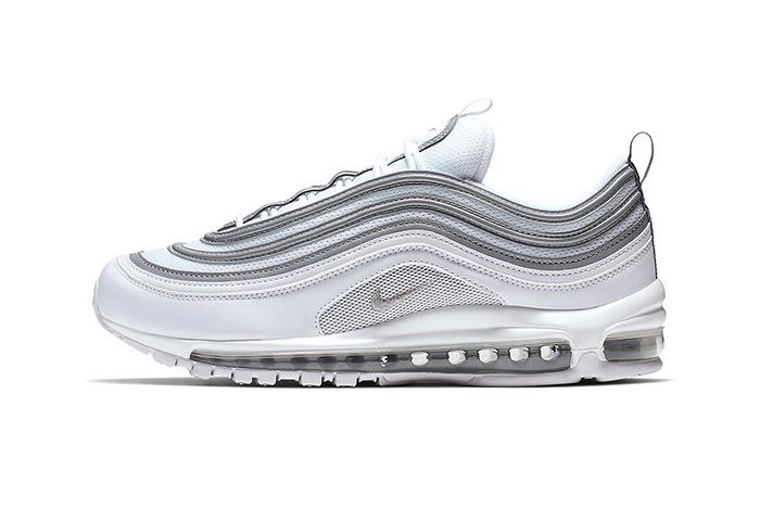 white metallic silver air max 97