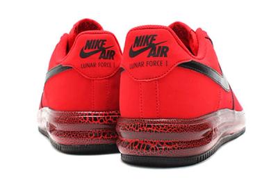 Nike Lunar Force 1 University Red Black Heel