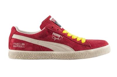 Puma Clyde X Franklin Marshall Red Profile 1