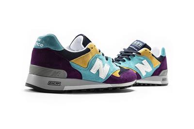 New Balance 577 Made In England Purple Blue Yellow Black Front Rear Angled