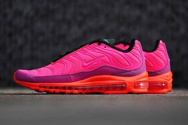 Nike s Air Max Plus and 97 Hybrids Get Dipped in Racer Pink