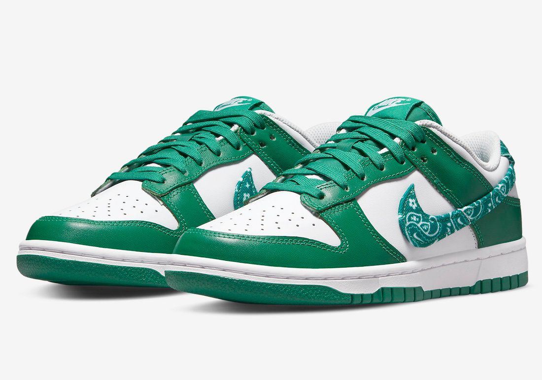 Official Images: Nike Dunk Low ‘Green Paisley’