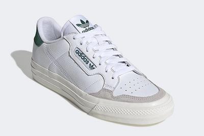 Adidas Continental Vulc White Green Toe