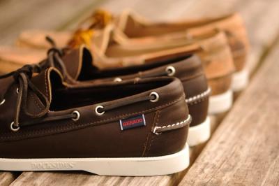 Sebago Boat Brown Leather Heel Hero 1
