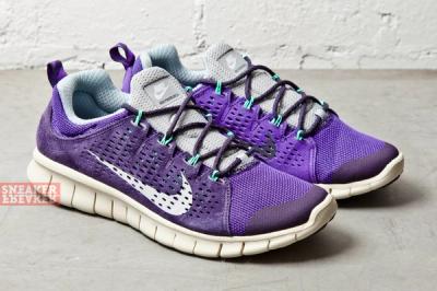 Nike Free Powerlines Ii Ltr Purple Dynasty Geyser Grey 2