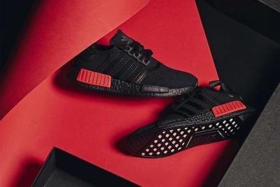 Adidas Nmd R1 Core Black Lust Red 6