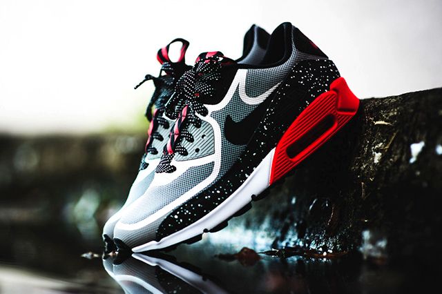 Nike Air Max 90 Cmft Prm Tape (Medium Grey/Challenge Red)