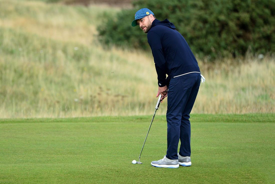 Justin Timberlake Playing Golf In Scotland 17