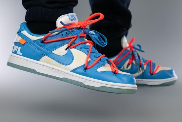 Check Out This Sample Off White X Nike Sb Dunk Low ‘unc Sneaker Freaker