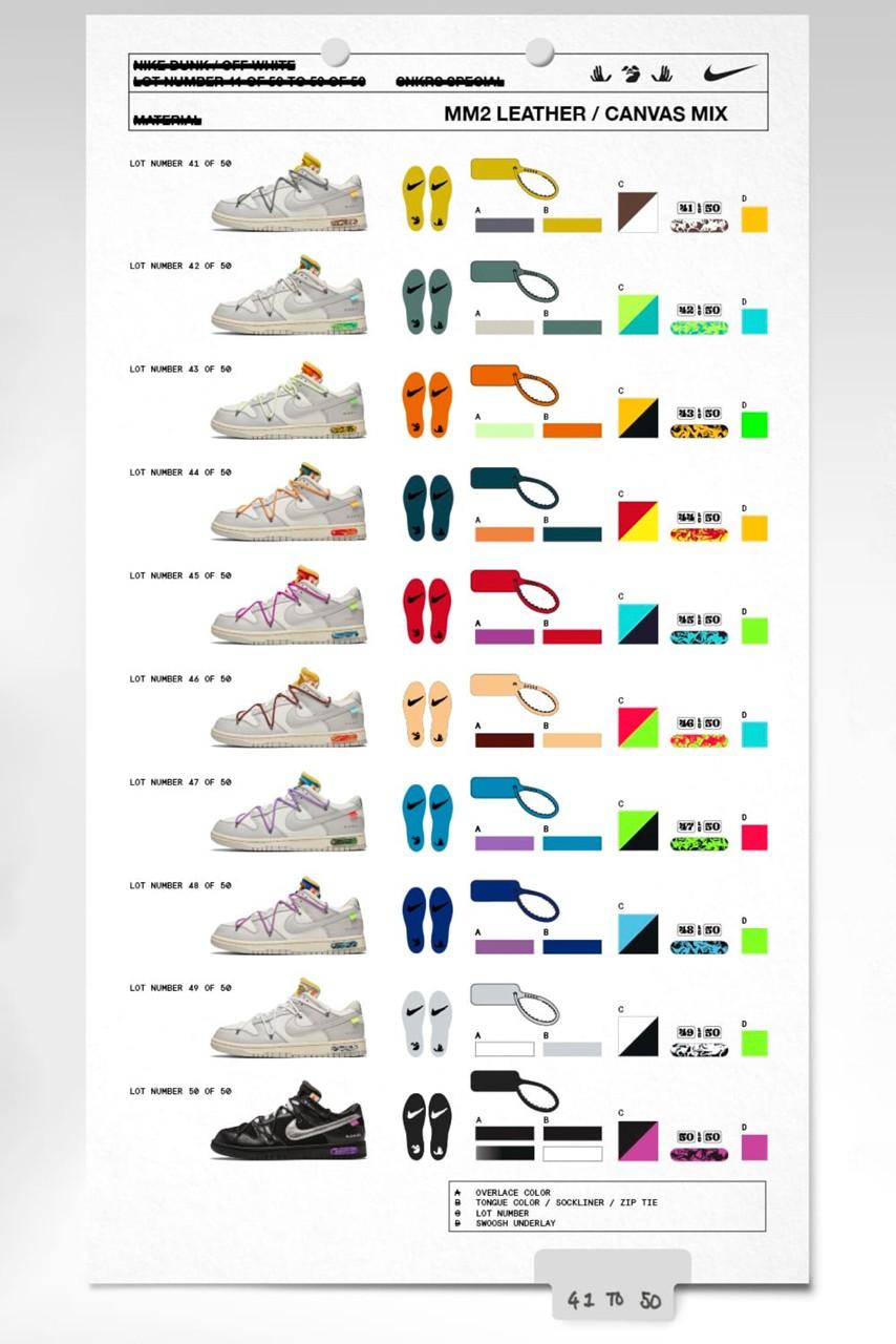 ‘The 50’ Off-White x Nike Dunk Low ‘Dear Summer’ official