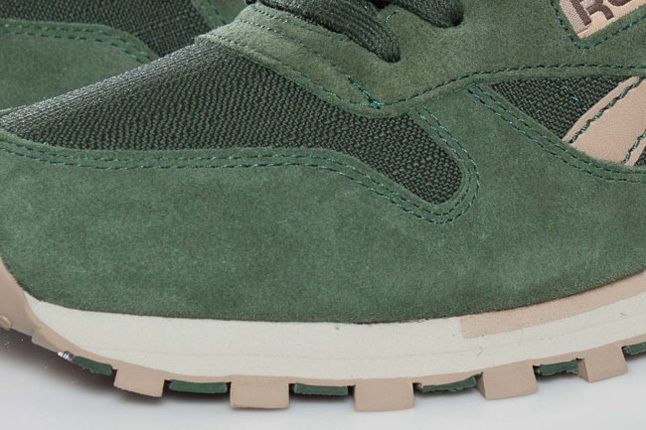 Reebok Classic Leather Utility Olive Green Toe Detail 1