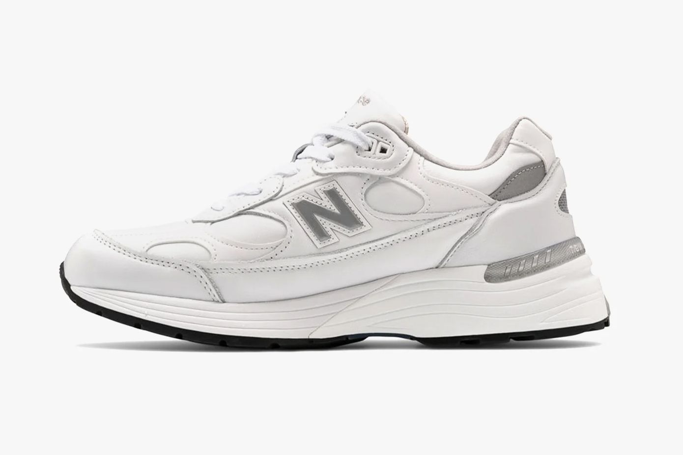 new balance all white leather shoes