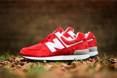 Nordstrom X Newbalance576 Red Sideview