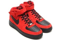 Air Force 1 Mid Red Suede Black Python Post Thumb