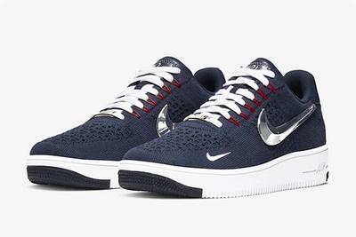 Nike Air Force 1 Flyknit New England Patriots Quarter