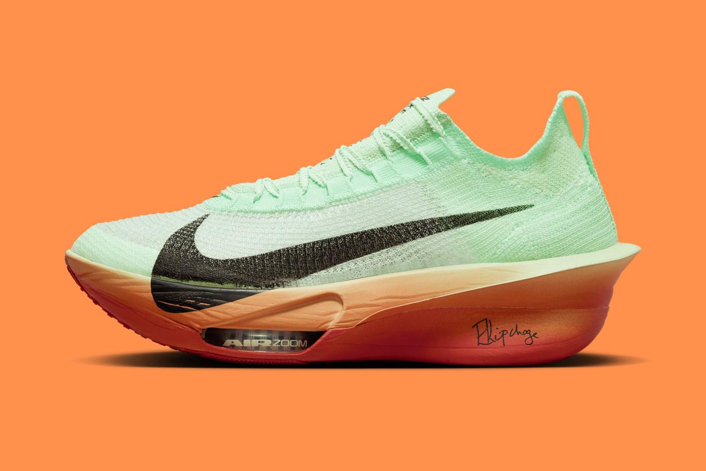 Nike Running Shoes Eliud Kipchoge Nike Zoom Fly Blue Orange The