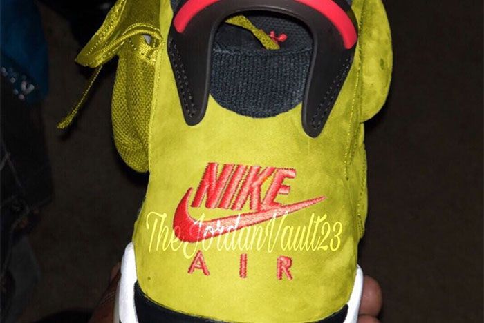 Travis Scott Air Jordan 6 Yellow Heel 2