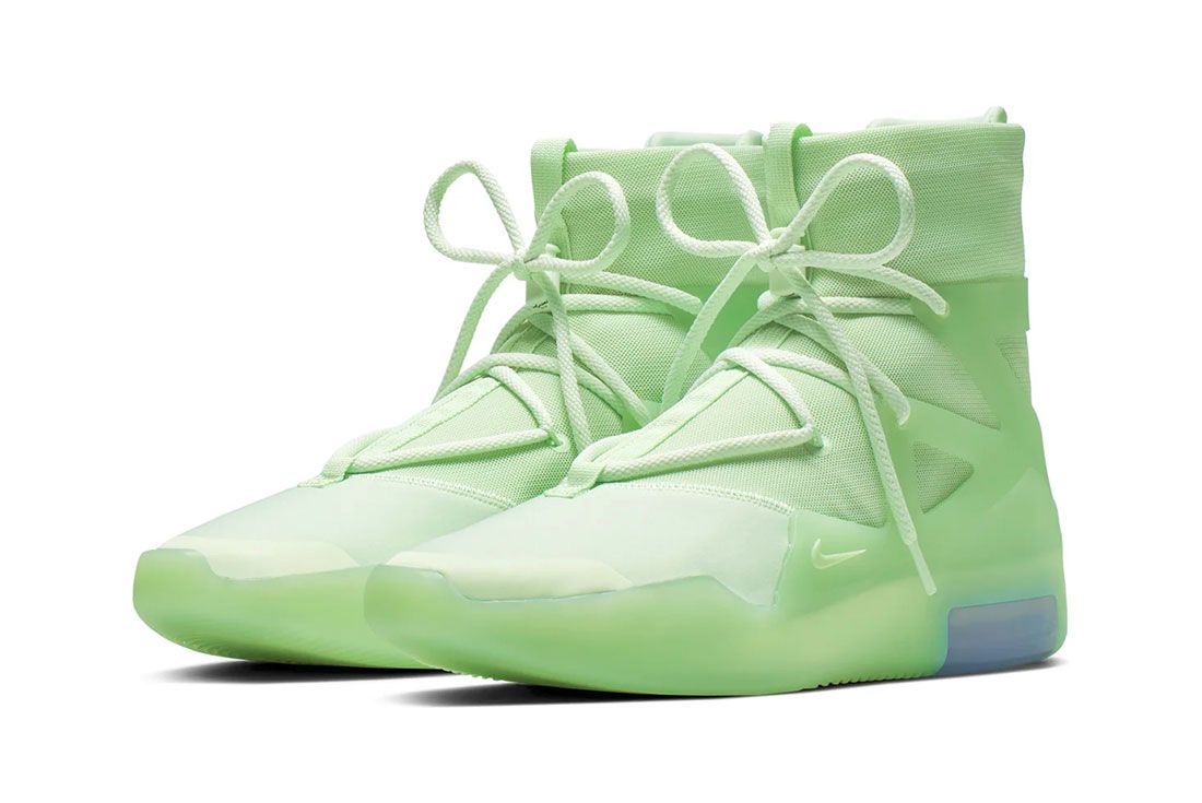 Nike Air Fear Of God 1 Frosted Spruce Three Quarter Lateral Side Shot
