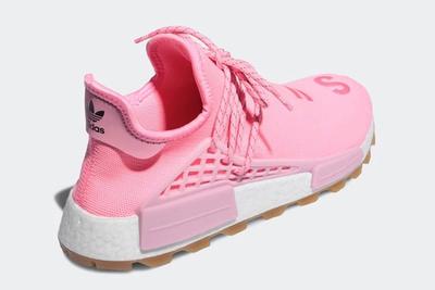 Pharell Adidas Hu Nmd Pink Heel Angle