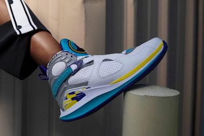 Nike Court Air Jordan 8 White Aqua On Foot