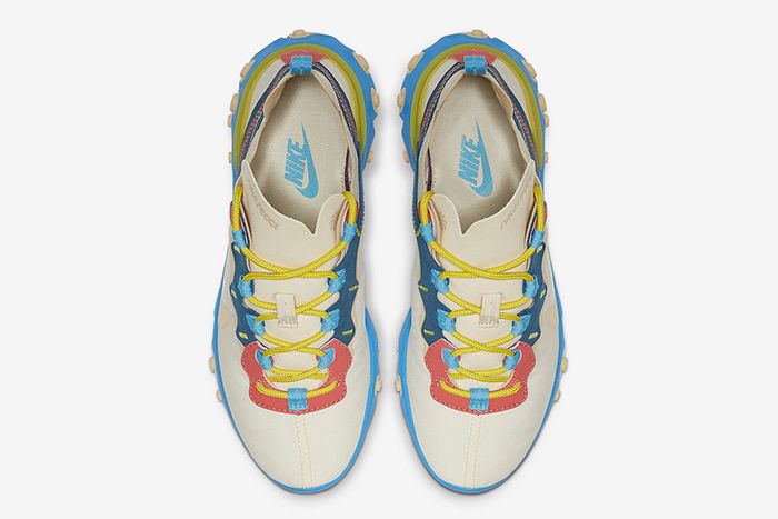 Nike React Element 55 Blue Yellow Peach Release Date Top Down