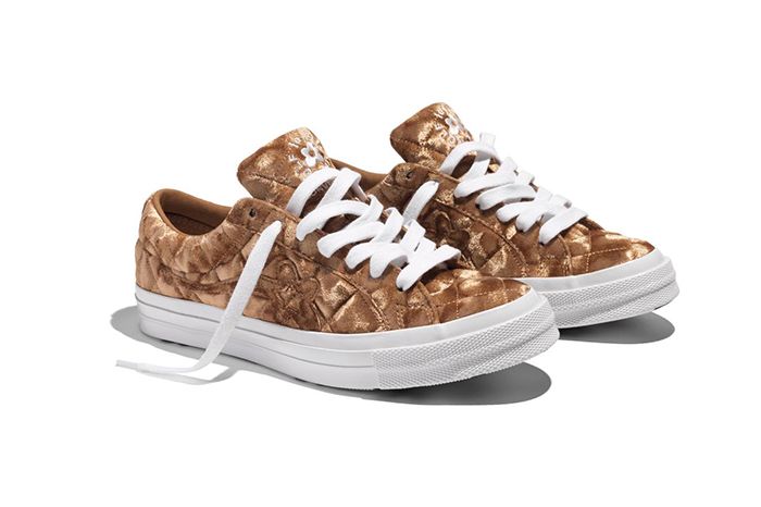 Golf Le Fleur Converse One Star Quilted Velvet Brown Release Date Pair