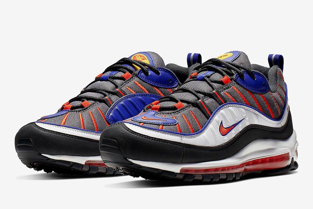 Nike Air Max 98 Grey Blue Orange 640744 012 1