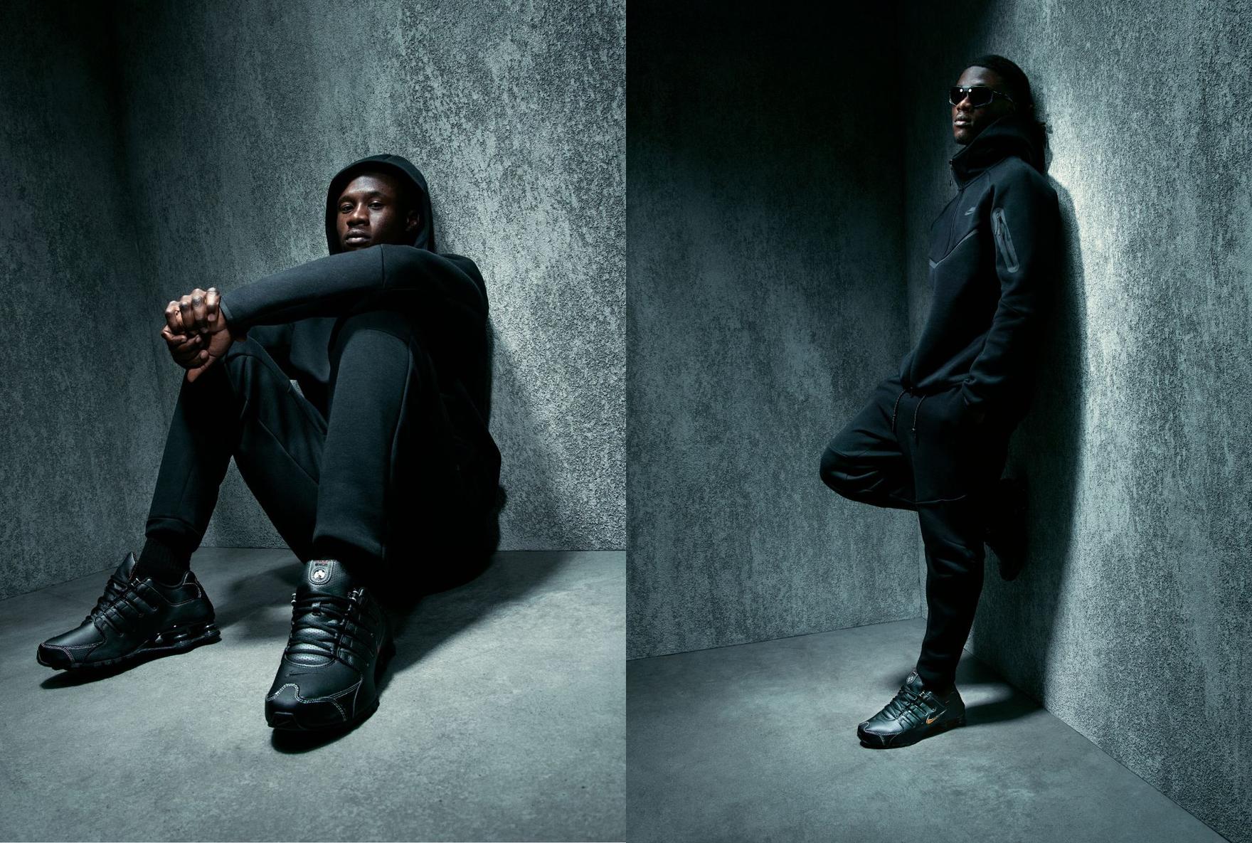 SNIPES Shox NZ worn by a man wearing nike tech fleece