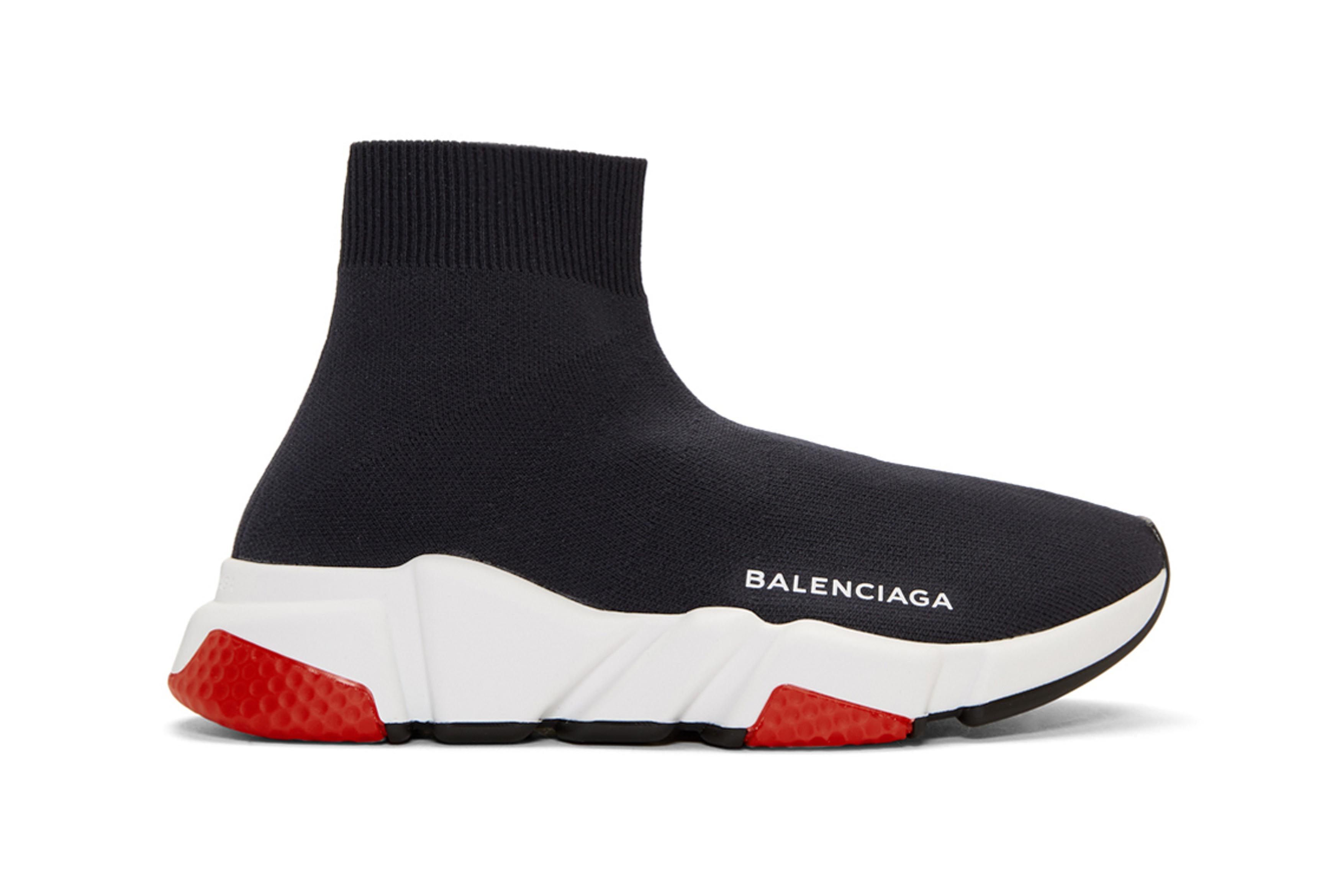 Balenciaga Speed Low High Top Sneakers Black Navy 3 Sneaker Freaker