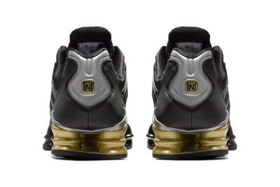 Neymar Nike Shox Tl Black Gold Official Bv1388 001 Release Date Heel