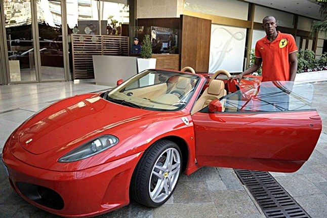 Usain Bolt With F430 Spider 1