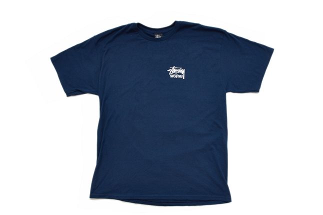 Stussy Singapore Tribe Navy Tee Front 1