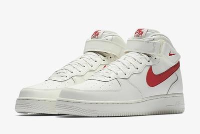 Nike Air Force 1 Mid 07 Sail University Red 6