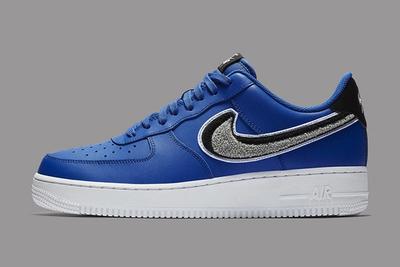 Nike Air Force 1 Low 3D Chenille Swoosh Blue 2