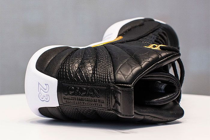 Air Jordan 12 White Black And Gold Release Date Heel Shot 5