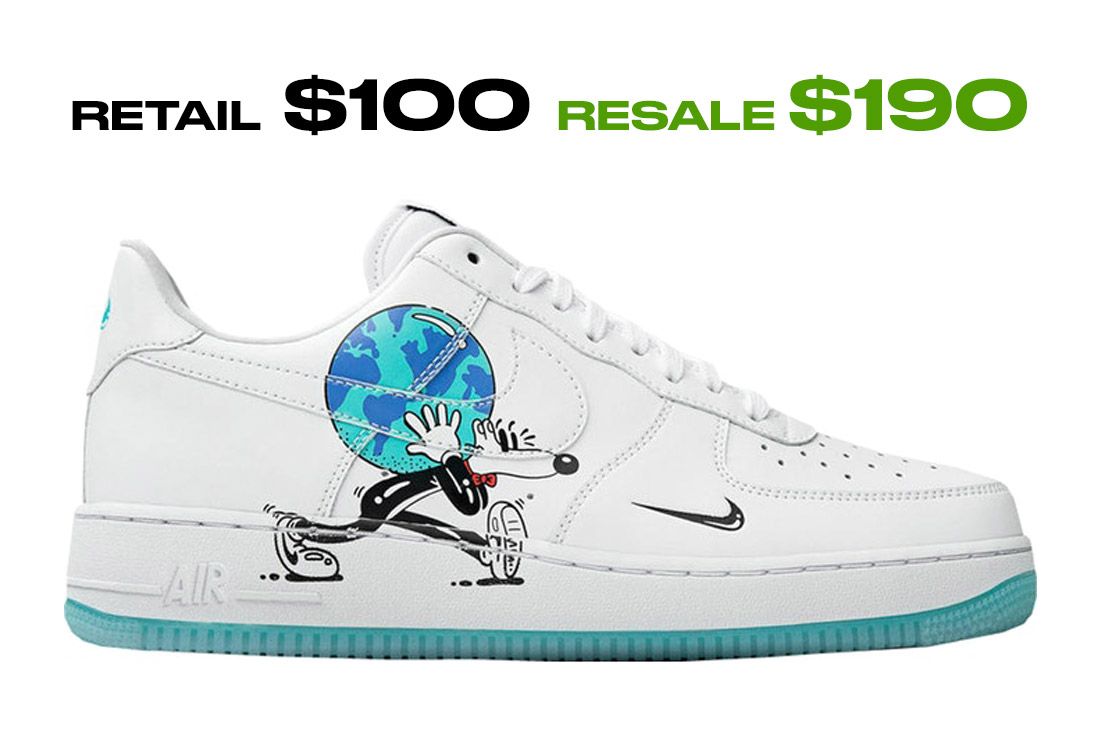 Stockx Resale Nike Air Force 1 Earth Day Right Side Shot