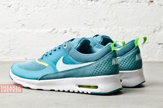 nike air max thea trainers in grey and teal
