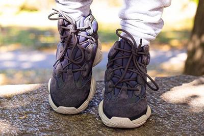 Adidas Yeezy 500 High Slate On Foot Front Shot