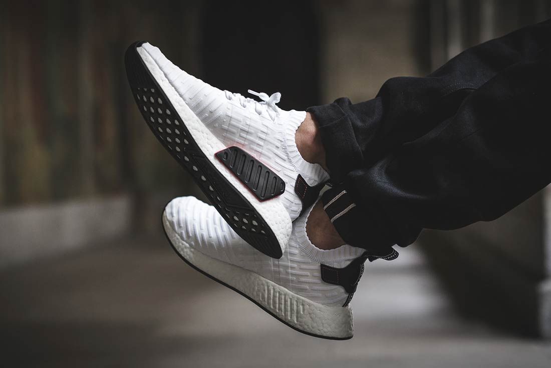 Adidas nmd r2 white primeknit best sale