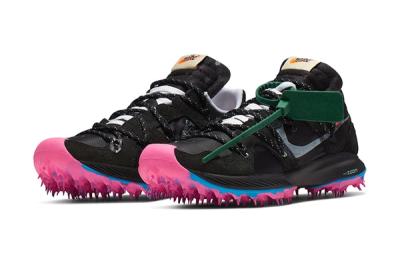 Off White Nike Zoom Terra Kiger 5 Black Pink Release Date Pair