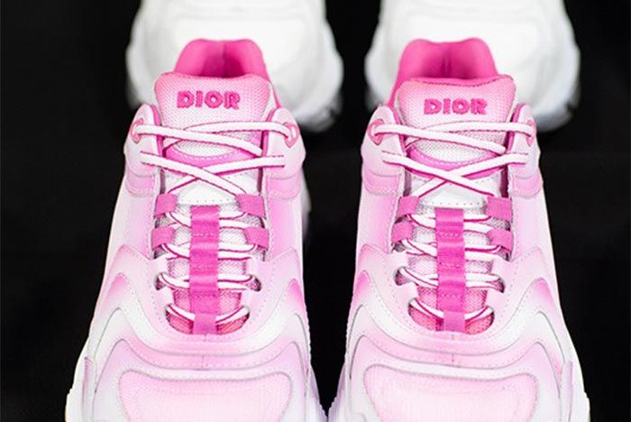 WalknDior Sneaker Pink Multicolor Cotton with Dior Jardin Magique  Embroidery  DIOR
